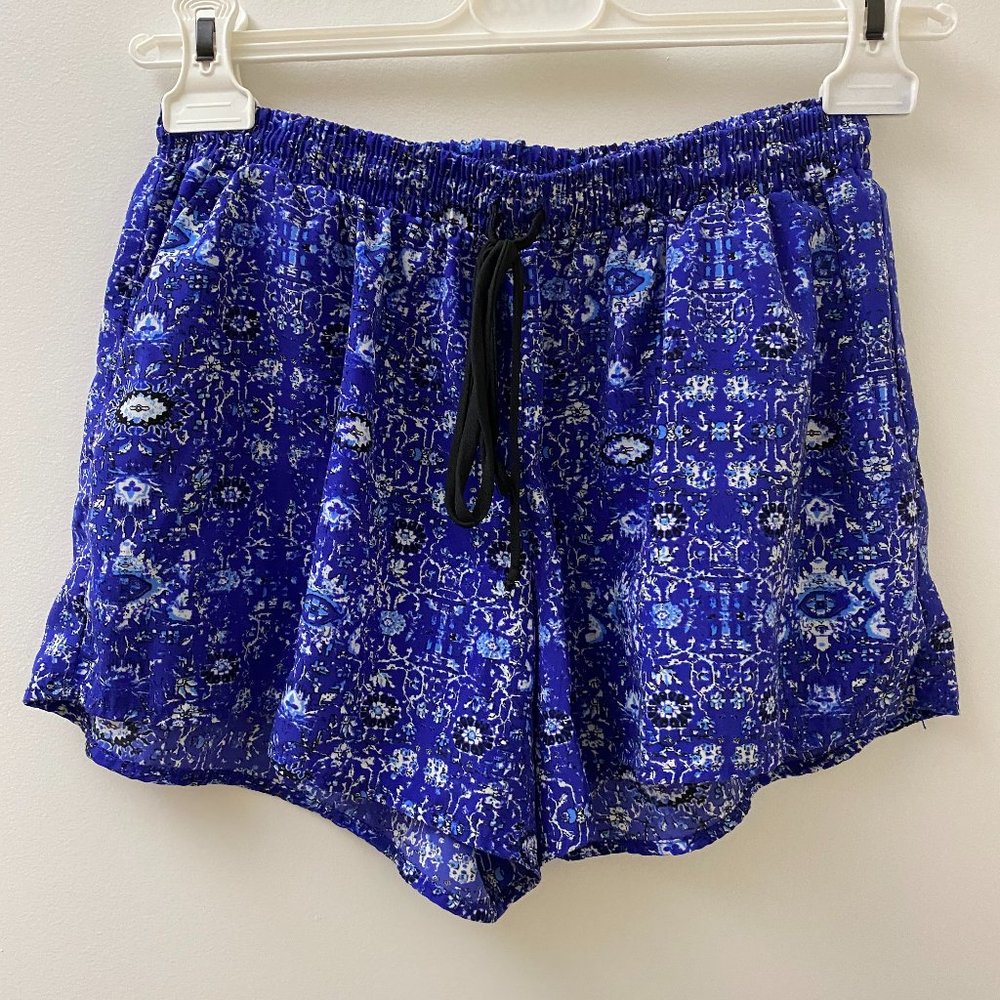Marabelle Size Small Blue Indigo Floral Shorts